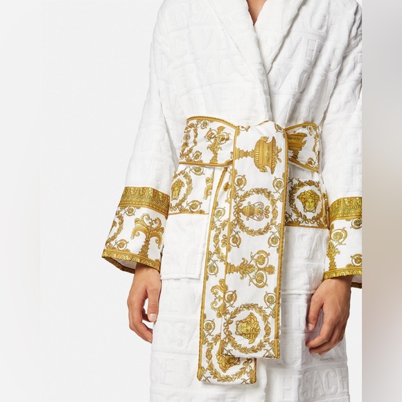 BNWT Versace White and Gold Baroque Bathrobe - Picture 4 of 4